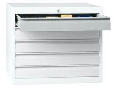 ladekast HxBxD 600x500x600mm 5laden slot RAL7035 front RAL6011