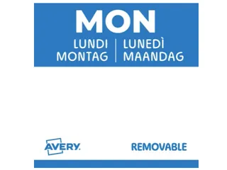 Etiket Avery HACCP maandag blauw 40x56mm 500 stuks - 2
