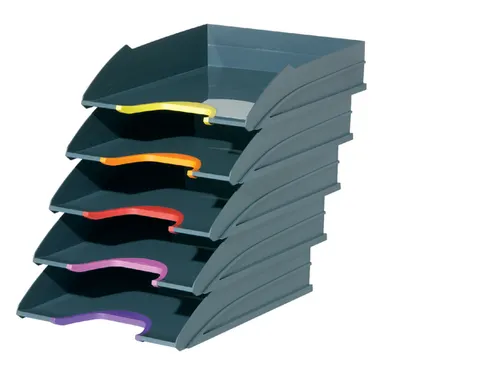 Brievenbak Durable Varicolor A4 Grijs 5 stuks