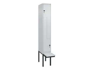 Z-garderobekast,HxBxD 2120x300x815mm,2vak,vak B 300mm,draaigrendel - 1