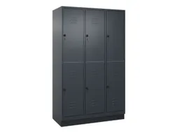 dubbeldekse locker,HxBxD 1950x1200x500mm,3x2vak.,vak B 400mm