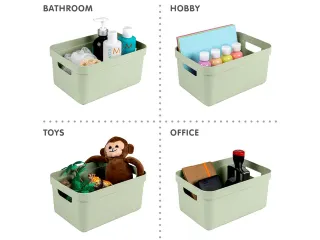 Sigma Home opbergbox 5L groen - 25,2x17,5x12,2cm - 3