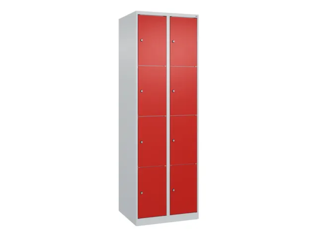 lockerkast,HxBxD 1850x600x500mm,2x4vakken,vak B 300mm,cil.-slot