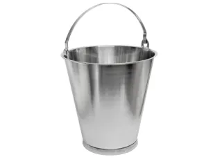 emmer,HxØ 364x325mm,15l,RVS zijdemat gepolijst,m. vloerring - 1