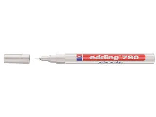 Viltstift edding 780 lakmarker rond wit 0.8mm blister - 2