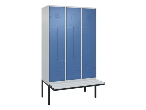 Z-garderobekast,HxBxD 2120x1200x815mm,6vak,vak B 400mm,cil.-slot