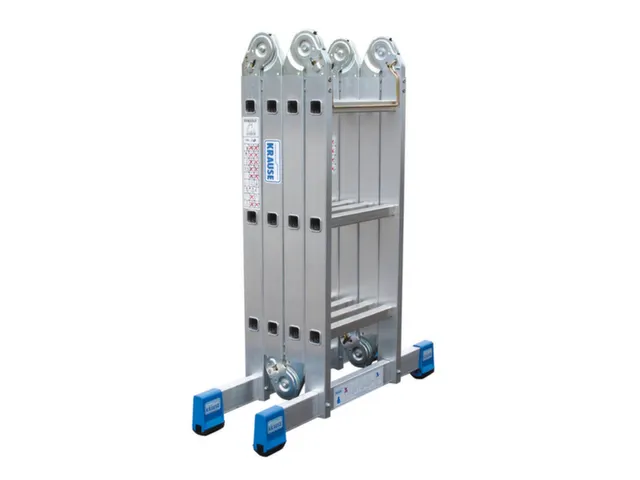 échelle pliante polyvalente,4x3 échelons,lisse L 3,55m,alu