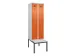 locker met bank,voor scheiding van kleding,HxBxD 2120x600x815mm,2vak