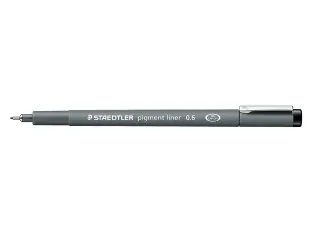 Fineliner Staedtler Pigment 308 zwart 0.6mm - 1