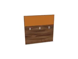 baliepaneel bureau aanbouw achter NP-tiepolo nut BN3005-geel 1200mm