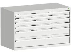 ladekast 800x1300x750mm 6laden zware lasten RAL7035 front RAL7035