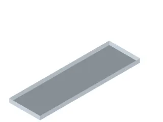 opvanglegborden,v. inhaakstelling,BxD 1300x400mm,vakl. 200kg,m. rand - 2