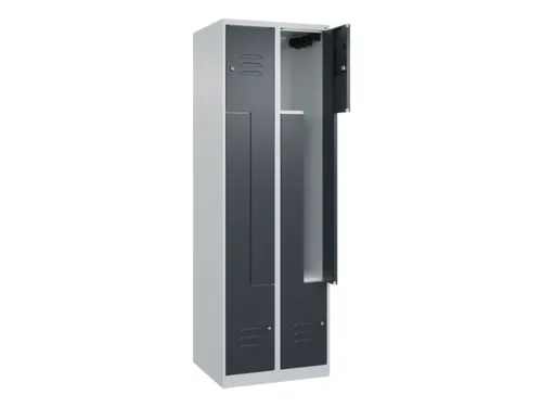 Z-garderobekast,HxBxD 1850x600x500mm,vak B 150/300mm,cil.-slot