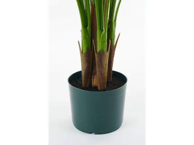 Kunstplant Mica Areca palm in pot groen 120x140cm
