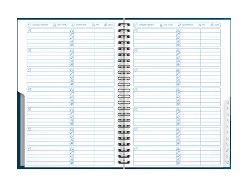 Adresboek Oxford Essentials A5 72vel dubbelspiraal assorti