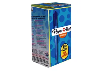 Balpen Paper Mate Inkjoy 100RT medium blauw valuepack 80+20 gratis - 3