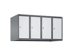 opzetkast,v. locker,4vak.,vak B 250mm,HxBxD 500x1000x500mm,vleugeldeur