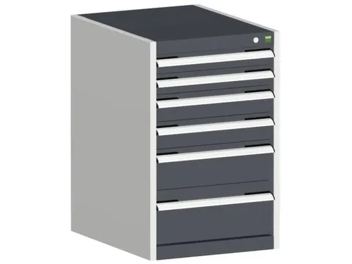 ladekast HxBxD 800x525x525mm 6laden romp RAL7035 front RAL7016