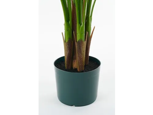 Kunstplant Mica Areca palm in pot groen 120x140cm