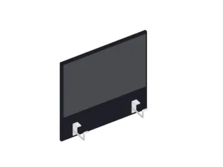 baliepaneel,v. bureau,aanbouw links,B 600mm,CC-zwart,BN8010-antraciet - 1