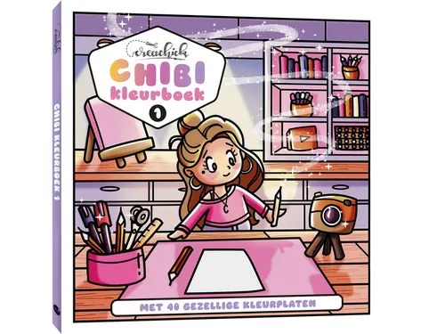 Kleurboek 1 CreaChick Chibi 40 kleurplaten