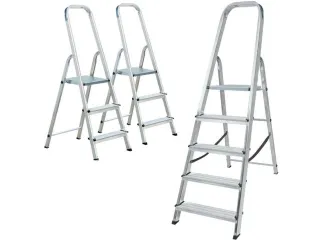 Set Trapladders,2X3Treden/1X5Treden,Eenzijdig,Aluminium - 2