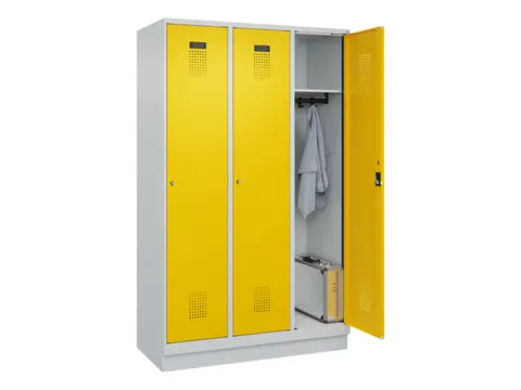 locker,HxBxD 1950x1200x500mm,3vak,vak B 400mm,cil.-slot,sokkel