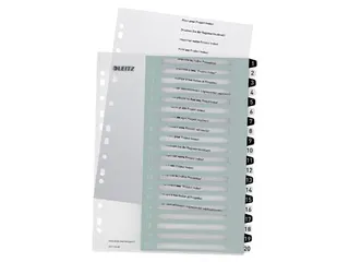 WOW printbare index, 20 tabs, zwart-wit - 3