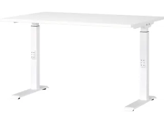 In hoogte verstelbaar bureau,HxBxD 680-910x1200x800mm,blad wit - 1
