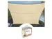 Voile solaire perméable carré 5x5m Champagne
