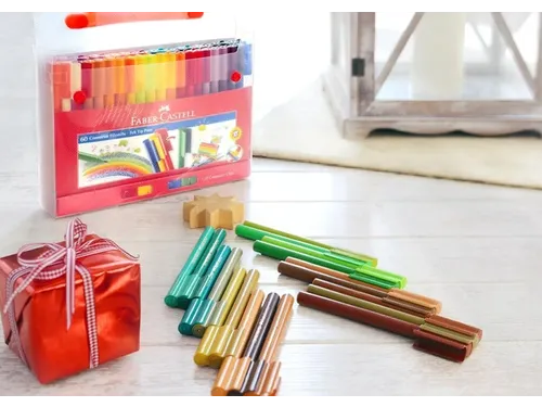 Kleurstiften Faber-Castell Connector assorti koffer à 60 stuks