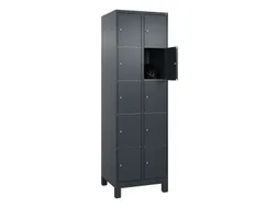 lockerkast,HxBxD 1950x600x500mm,2x5vakken,vak B 300mm,cil.-slot,voeten
