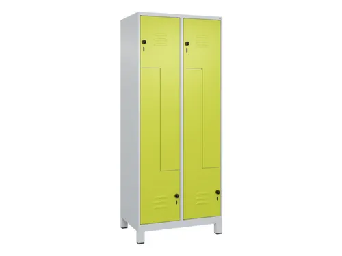 Z-garderobekast,HxBxD 1950x800x500mm,vak B 200/400mm,draaigrendel