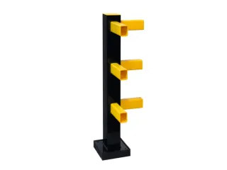 aanrijdbeschermingsplank,hoekpaal,v. binnen,HxBxD 1040x100x100mm - 2