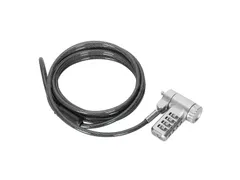 Targus ASP96GLX-25S, 2 m, Combinatieslot, Gegalvaniseerd staal, Zilver