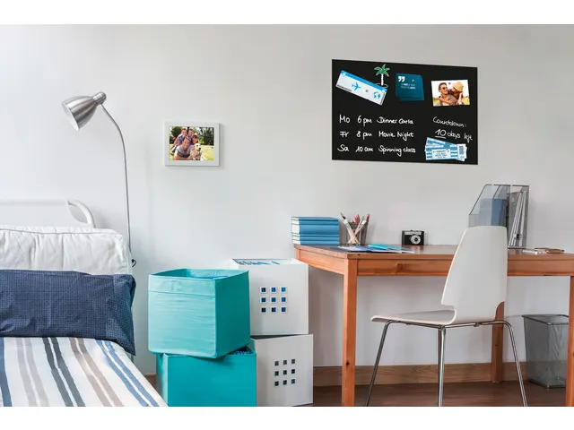 Glas/magneetbord Be!board 60x40 Cm Zwart