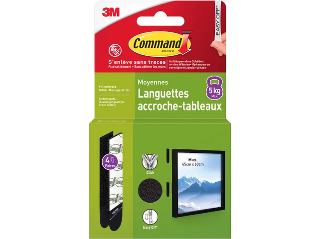 3M Command Fotolijststrip medium 5kg blister 8 stuks