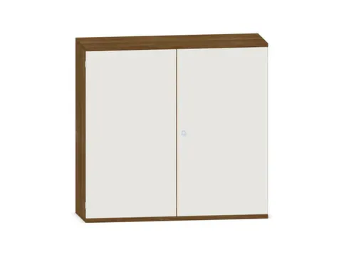 kantoorkast,HxBxD 1150x1200x430mm,decor romp noten,decor front wit