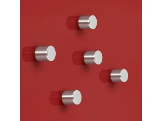 Magneten Sigel voor glasbord set 5stuks zilverkleurig 10x10x10mm - 4
