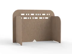 Akoestisch PET-vilt scheidingsscherm S 70x35cm beige