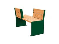 zitbank B 1200mm 3latten hout-zitting licht eikenhout zitting H 450mm