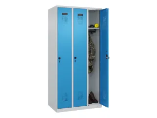 locker,HxBxD 1850x900x500mm,3vak,vak B 300mm,draaigrendel - 1