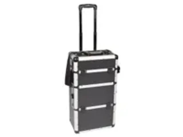 OUTLET Gereedschapskoffer Aluminium Trolley 370x270x670mm Zwart