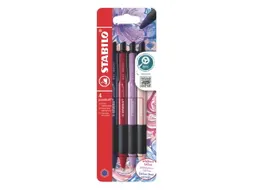 Balpen STABILO pointball Wildflower Assorti Medium 4 stuks