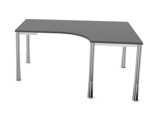 bureau à retour à hauteur réglable,MS-gris foncé