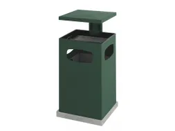 As-papierbak groen met afneembaar afdak breed 80 Liter
