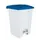 Contitop,afvalbak met pedaal 45L wit/blauw