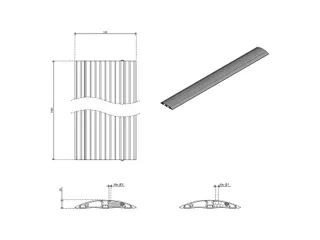 Addit kabelbeschermer 118cm recht 452 Zilver - 4