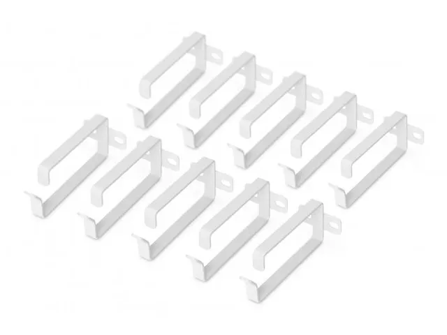 2U-kabelbeheerring voor 483mm (19 inch) kast 44x100mm 10 stuks Grijs