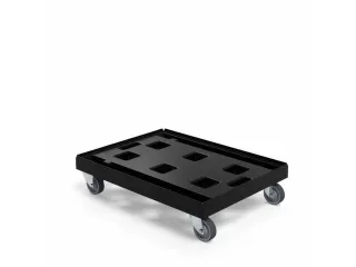 dolly,draagverm. 300kg,laadvl. LxB 602x804mm,platform doorbroken - 1